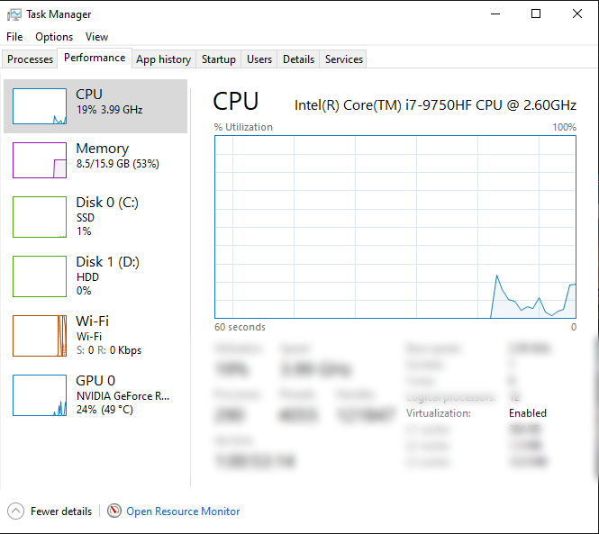 Screenshot of Task Manager