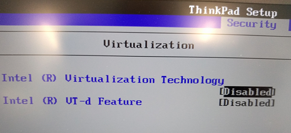 Screenshot of BIOS