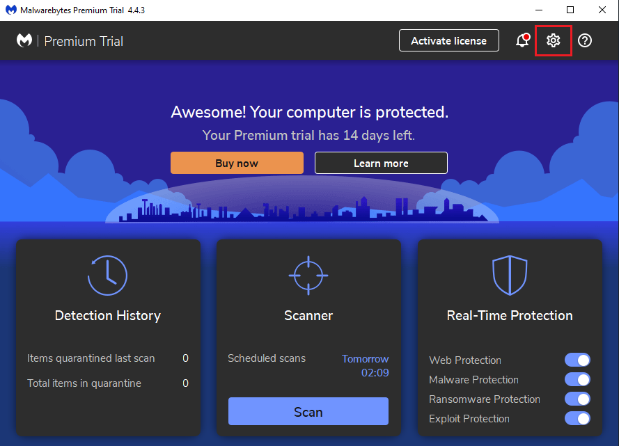 malwarebytes settings