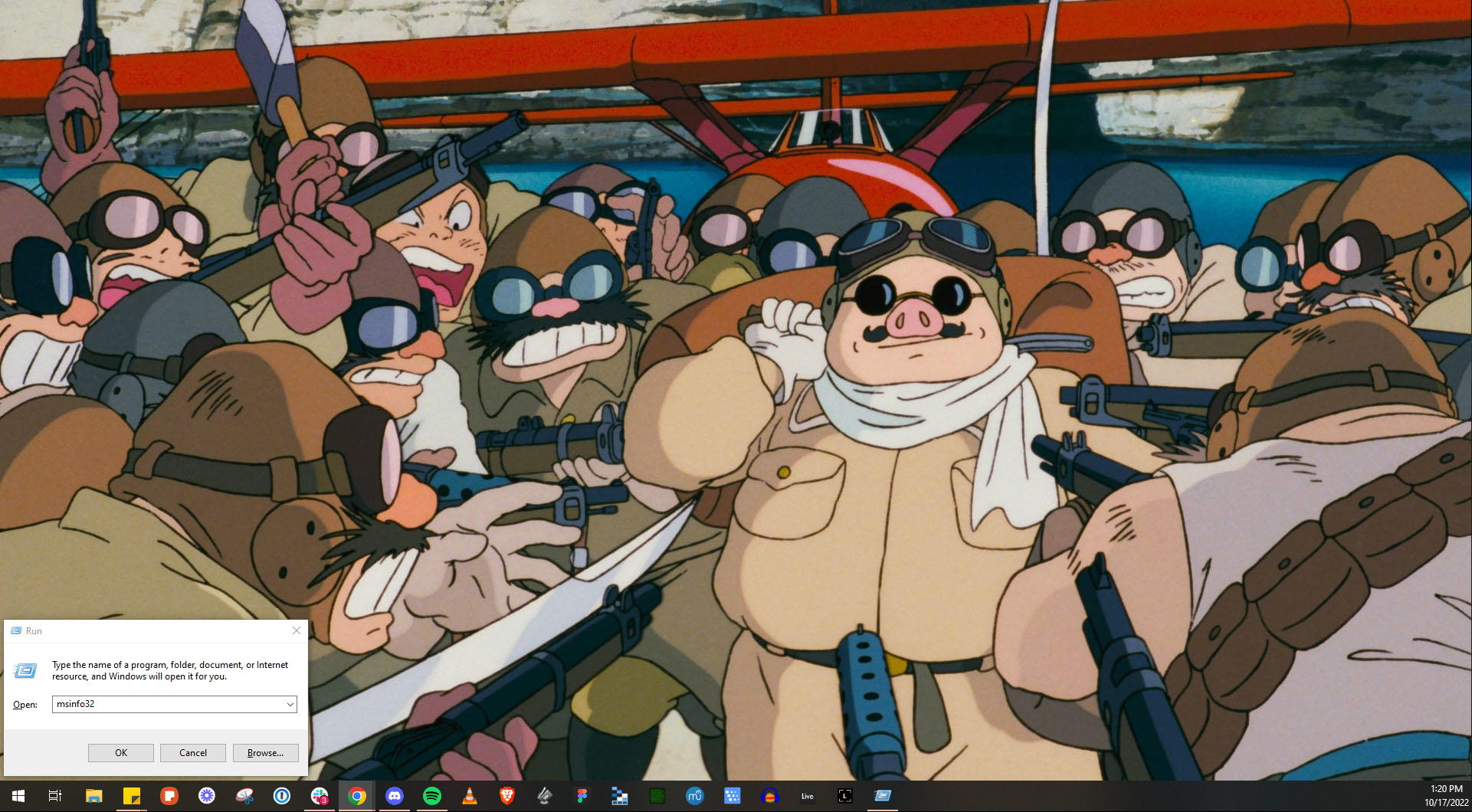 Screenshot opening MSINFO32
